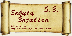 Sekula Bajalica vizit kartica